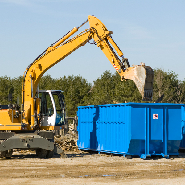 are there any restrictions on where a residential dumpster can be placed in Hanover